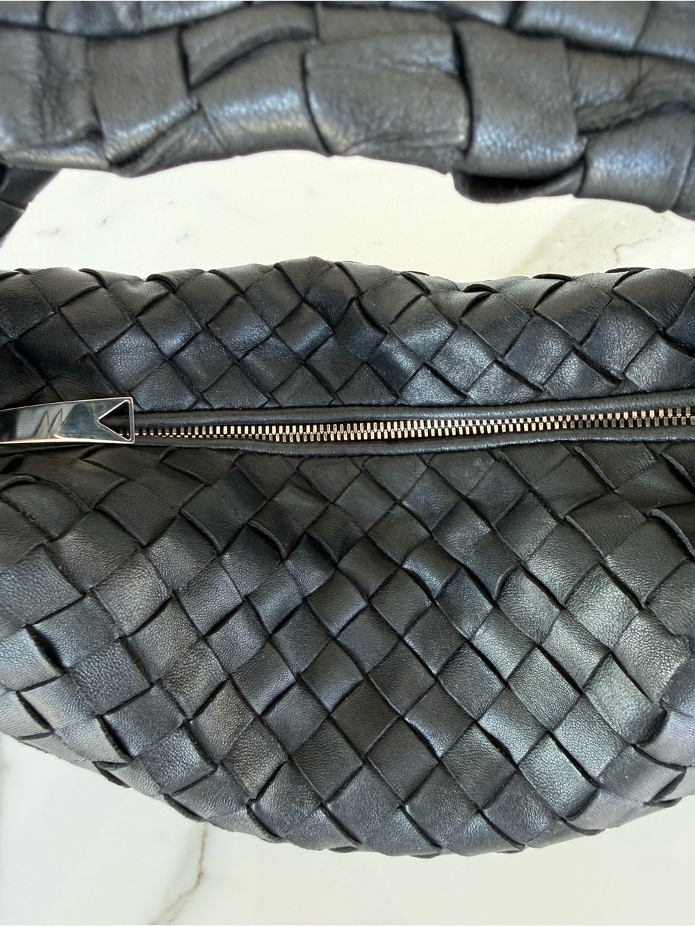 Bottega Veneta Black Jodie Teen Intrecciato Bag - Picture 8 of 13